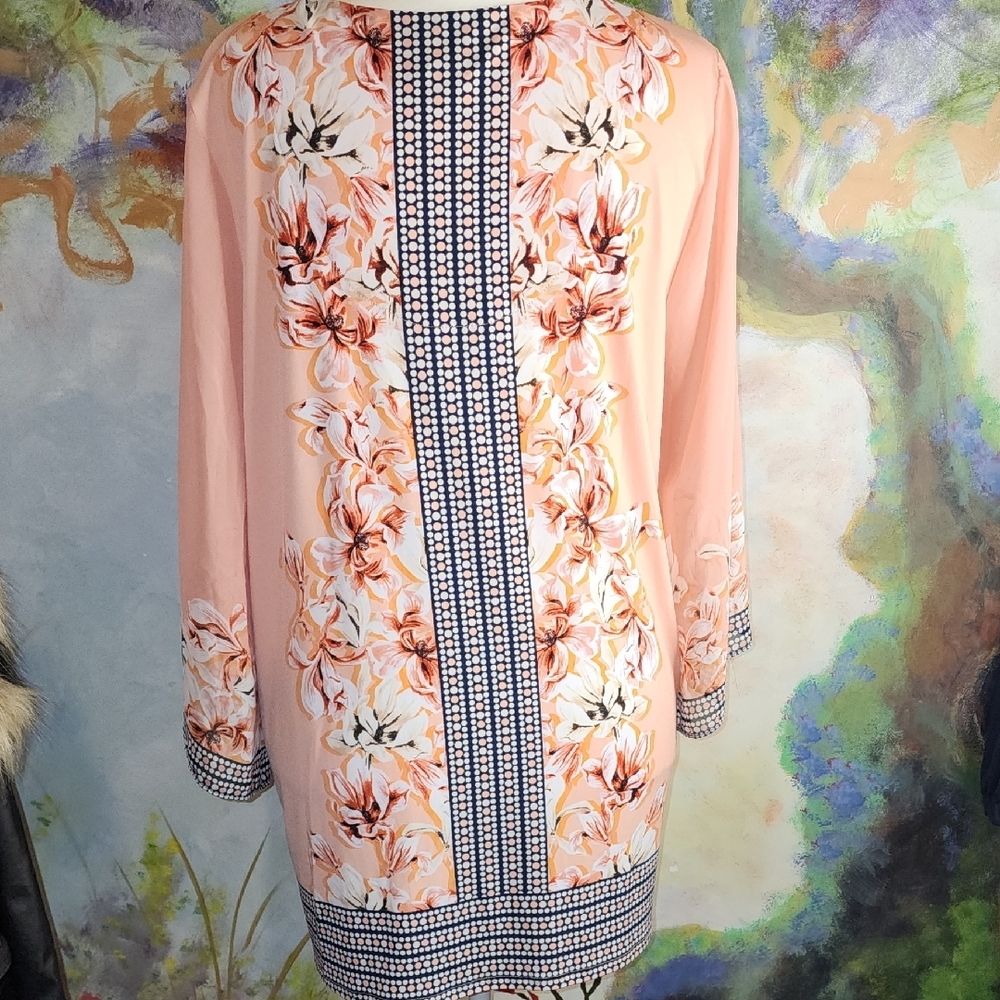 Floral Peach Women's Top - Picture 8 of 8
